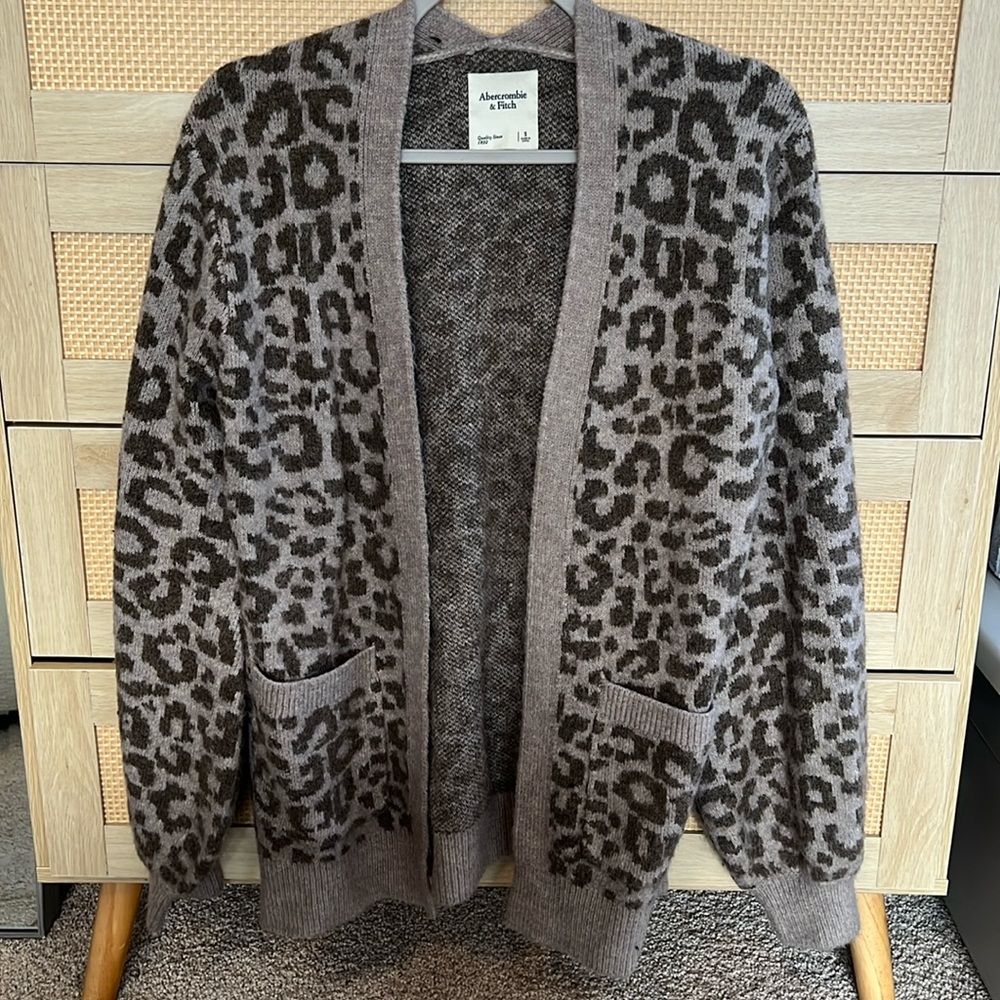 Cheetah print cardigan